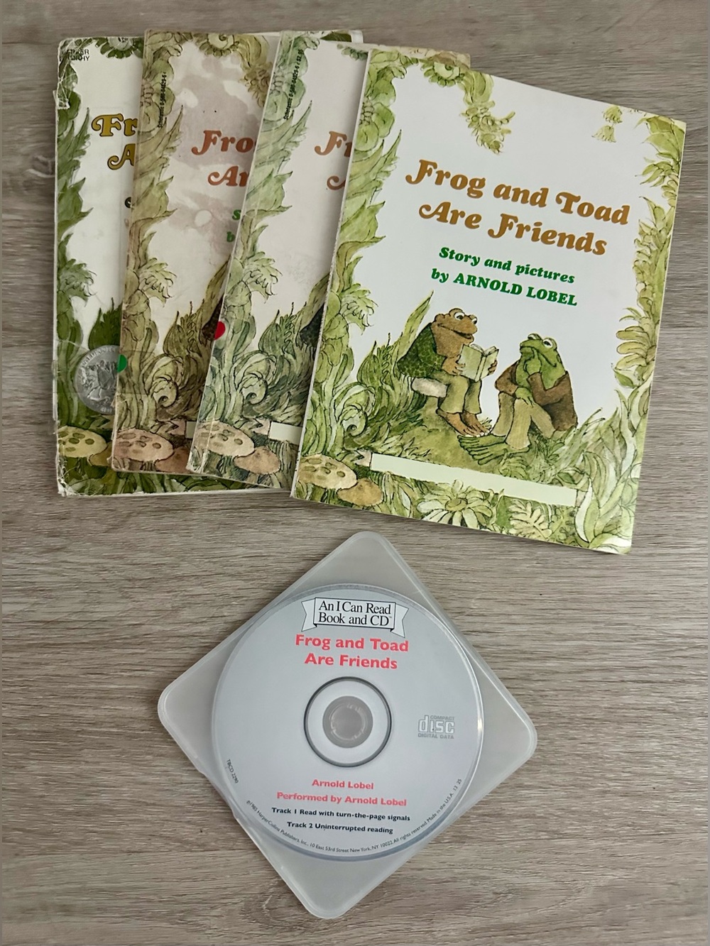 HOMESCHOOL/TEACHER Bundle -FOUR (4) Frog and Toad are Friends Books AND Audio CD